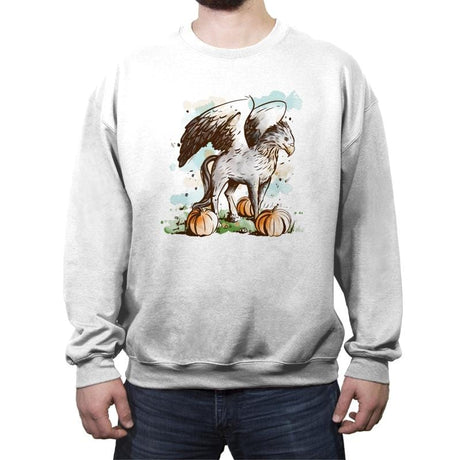 Hyppogriff - Crew Neck Sweatshirt Crew Neck Sweatshirt RIPT Apparel Small / White