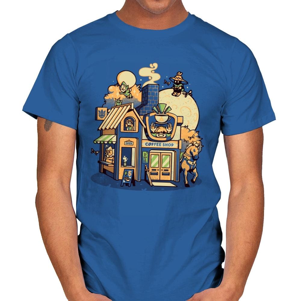 Hyrule Coffee Shop - Mens T-Shirts RIPT Apparel Small / Royal