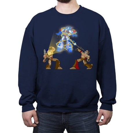 I Ain't Afraid of No Starscream! - Crew Neck Sweatshirt Crew Neck Sweatshirt RIPT Apparel Small / Navy