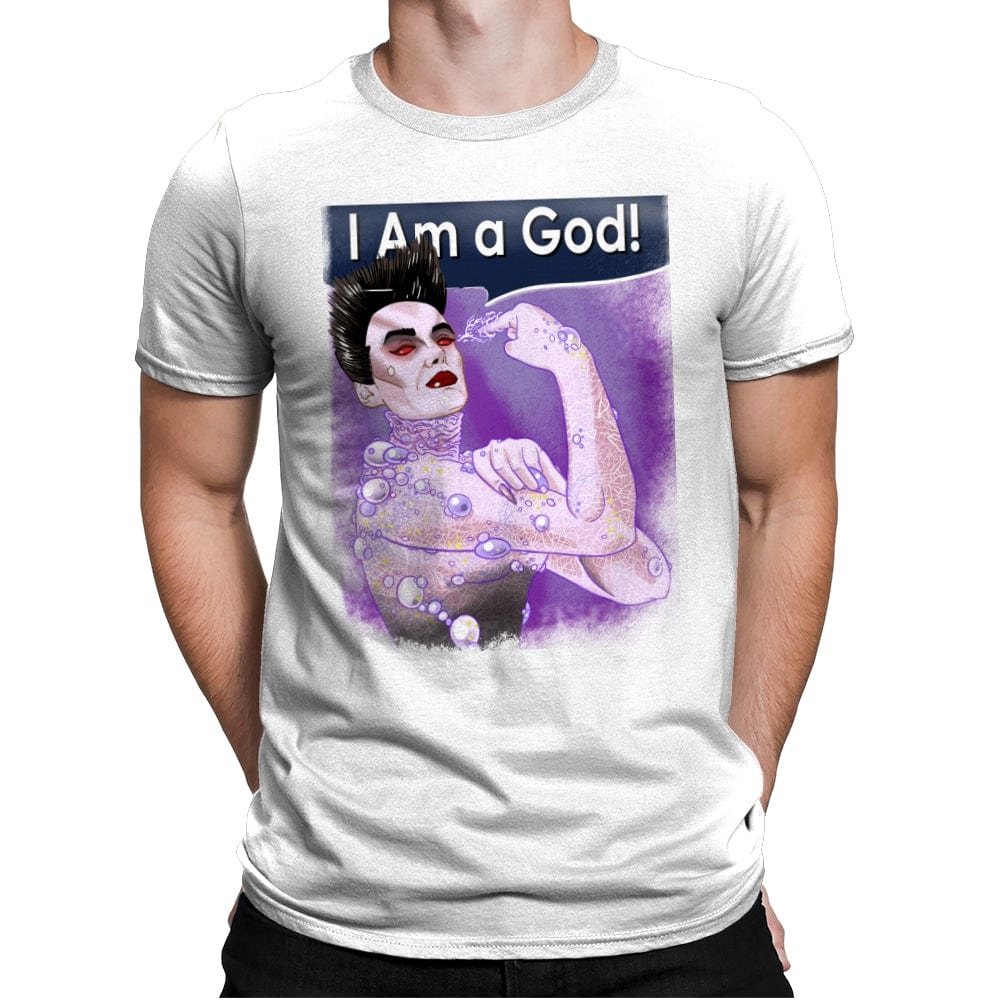 I Am a God! - Mens Premium T-Shirts RIPT Apparel Small / White