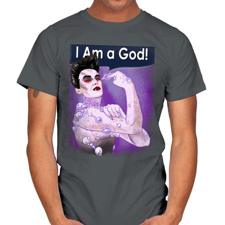 I Am a God! - Mens T-Shirts RIPT Apparel Small / Charcoal