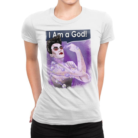 I Am a God! - Womens Premium T-Shirts RIPT Apparel Small / White