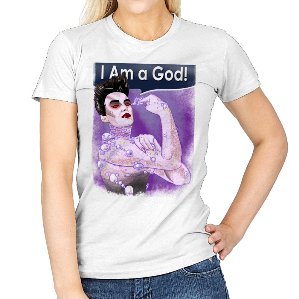 I Am a God! - Womens T-Shirts RIPT Apparel Small / White