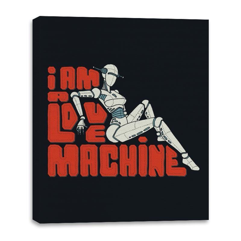 I am a Love Machine - Canvas Wraps Canvas Wraps RIPT Apparel 16x20 / Black