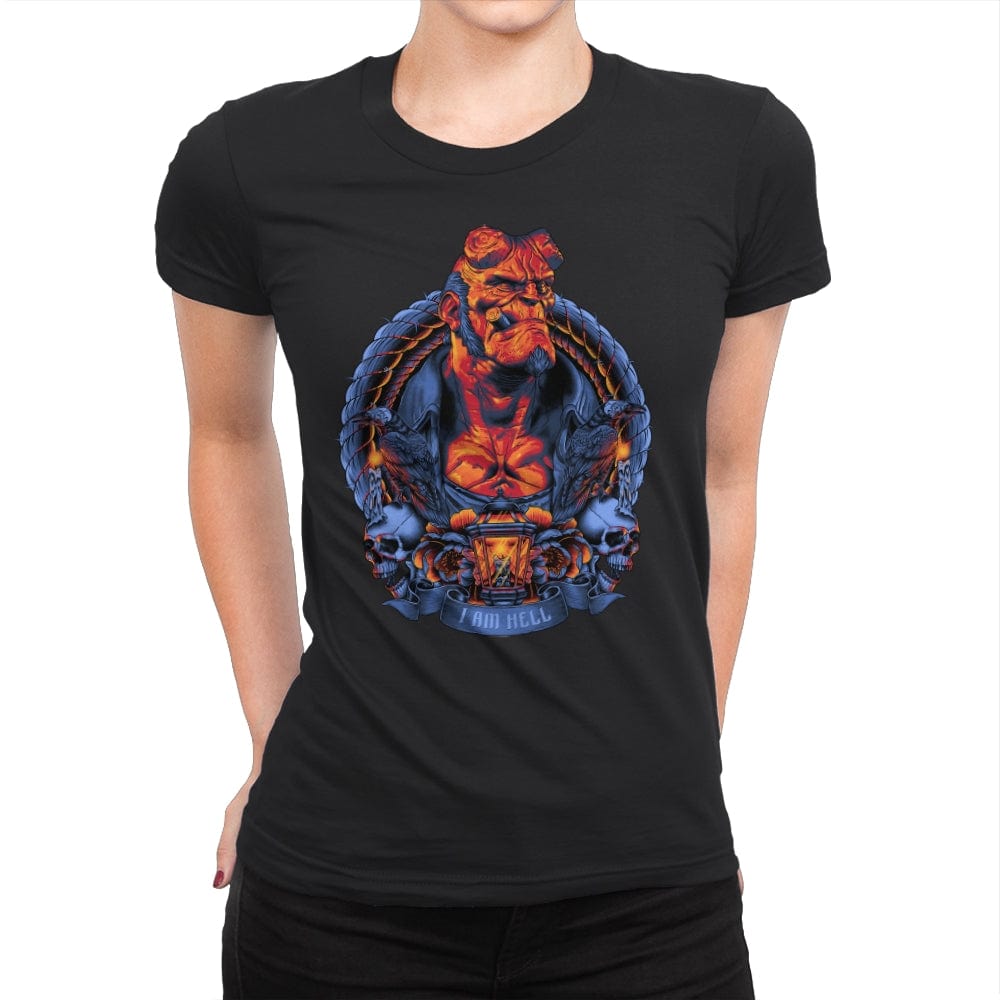 I Am Hell - Womens Premium T-Shirts RIPT Apparel Small / Black