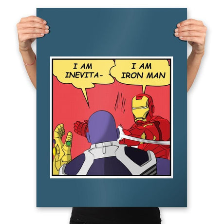 I am Iron - Prints Posters RIPT Apparel 18x24 / Indigo