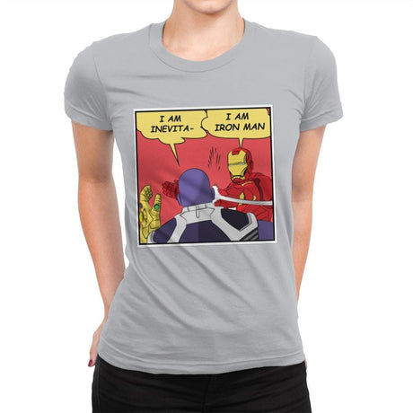 I am Iron - Womens Premium T-Shirts RIPT Apparel Small / Heather Grey