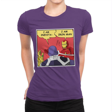 I am Iron - Womens Premium T-Shirts RIPT Apparel Small / Purple Rush