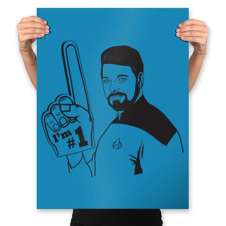 I am Number One - Prints Posters RIPT Apparel 18x24 / Sapphire