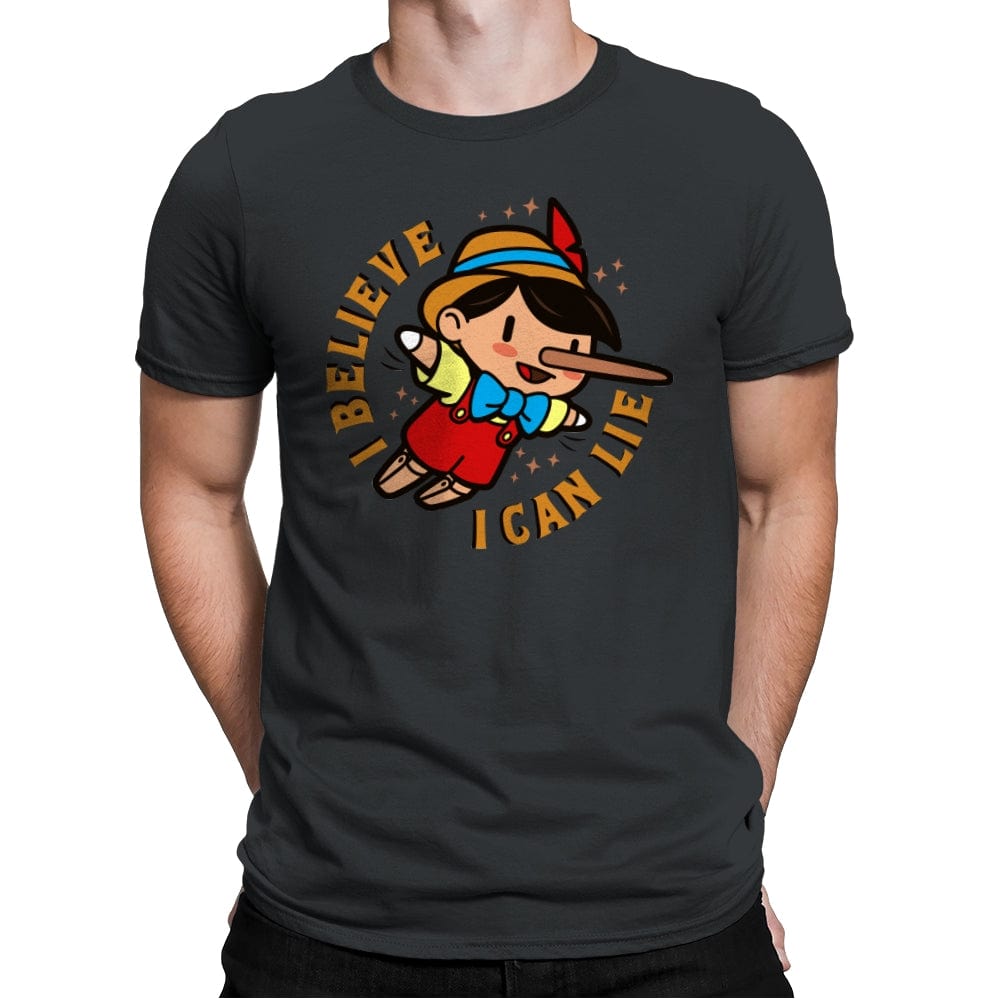 I Believe I Can Lie - Mens Premium T-Shirts RIPT Apparel Small / Heavy Metal