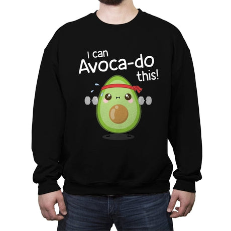 I can Avoca-do this! - Crew Neck Sweatshirt Crew Neck Sweatshirt RIPT Apparel Small / Black