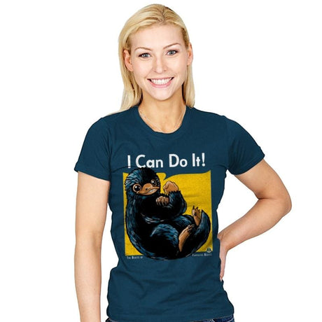 I Can Do It - Womens T-Shirts RIPT Apparel Small / Indigo