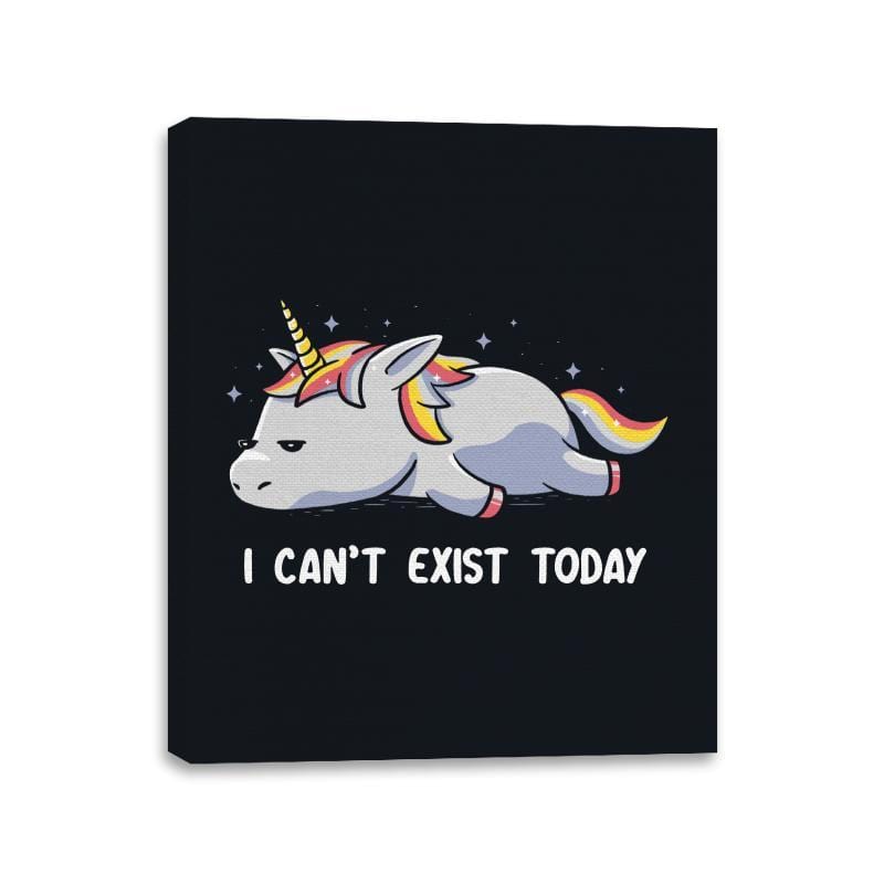 I Can't Exist Today - Canvas Wraps Canvas Wraps RIPT Apparel 11x14 / Black