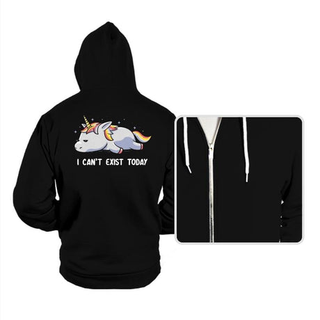 I Can't Exist Today - Hoodies Hoodies RIPT Apparel Small / Black