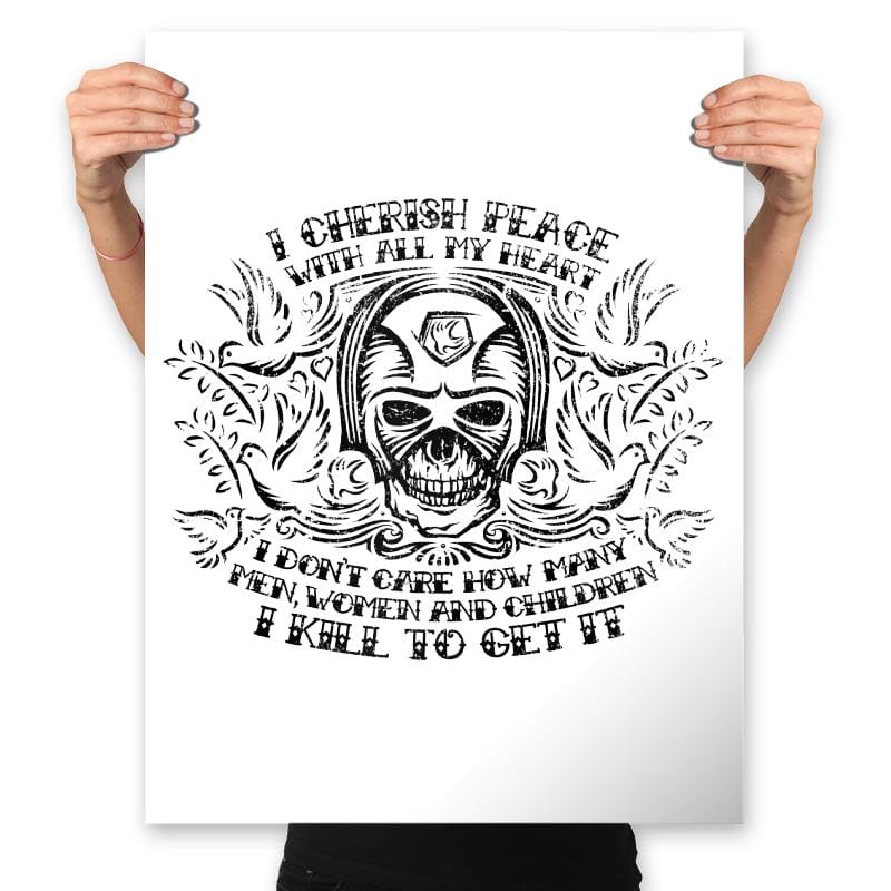 I Cherish Peace - Prints Posters RIPT Apparel 18x24 / White
