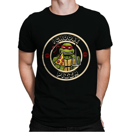 I Choose Pizza - Mens Premium T-Shirts RIPT Apparel Small / Black