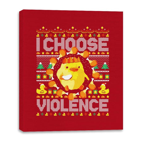 I Choose Violence - Canvas Wraps Canvas Wraps RIPT Apparel 16x20 / Red