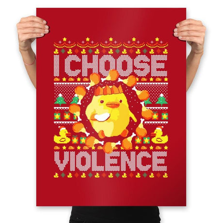 I Choose Violence - Prints Posters RIPT Apparel 18x24 / Red
