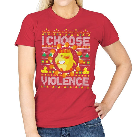 I Choose Violence - Womens T-Shirts RIPT Apparel Small / Red