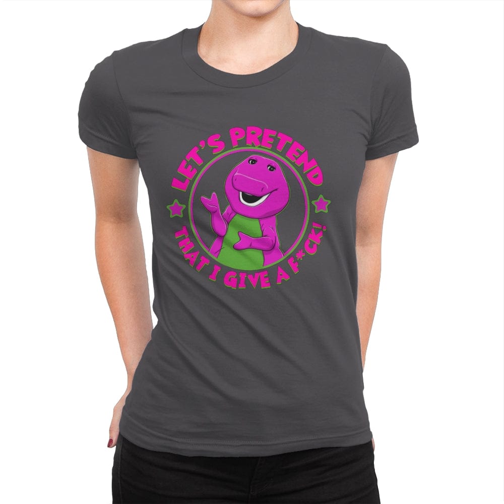 I Don't Give AF - Womens Premium T-Shirts RIPT Apparel Small / Heavy Metal