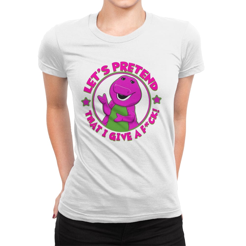 I Don't Give AF - Womens Premium T-Shirts RIPT Apparel Small / White