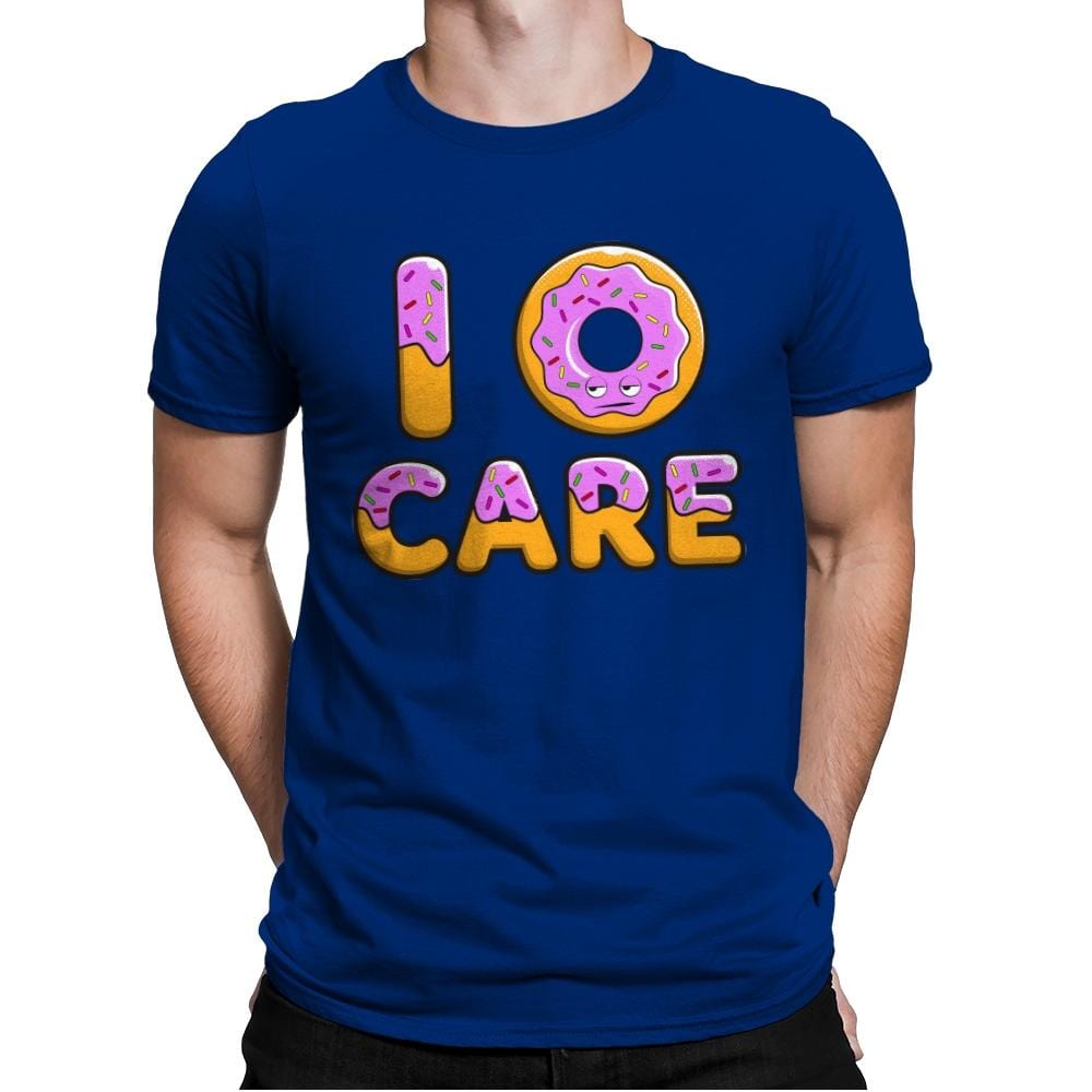 I Donut Care - Mens Premium T-Shirts RIPT Apparel Small / Royal