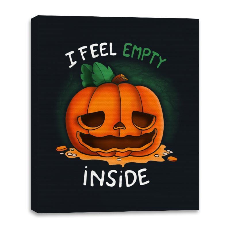 I Feel Empty Inside - Canvas Wraps Canvas Wraps RIPT Apparel 16x20 / Black