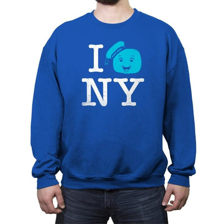 I Gozer New York Reprint - Crew Neck Sweatshirt Crew Neck Sweatshirt RIPT Apparel Small / Royal