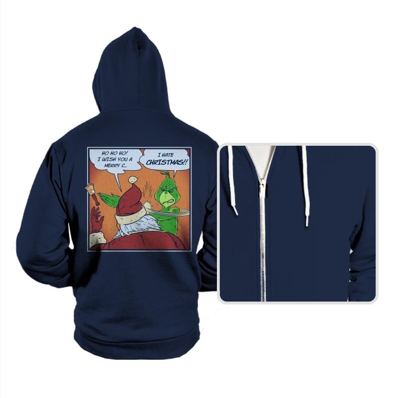 I Hate Christmas! - Hoodies Hoodies RIPT Apparel Small / Navy