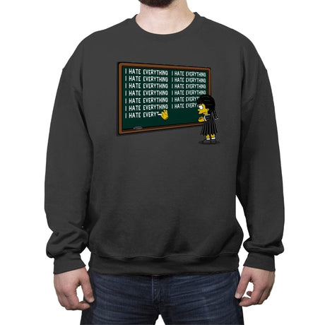 I Hate Everything - Crew Neck Sweatshirt Crew Neck Sweatshirt RIPT Apparel Small / Charcoal