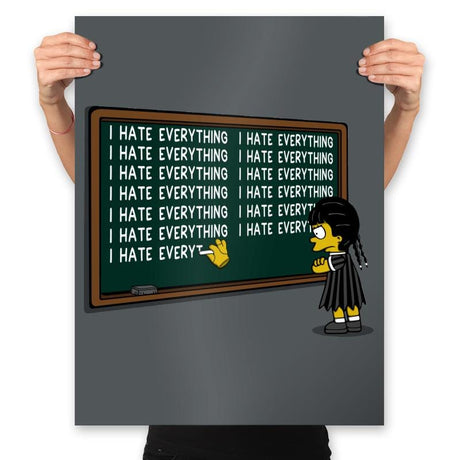 I Hate Everything - Prints Posters RIPT Apparel 18x24 / Charcoal