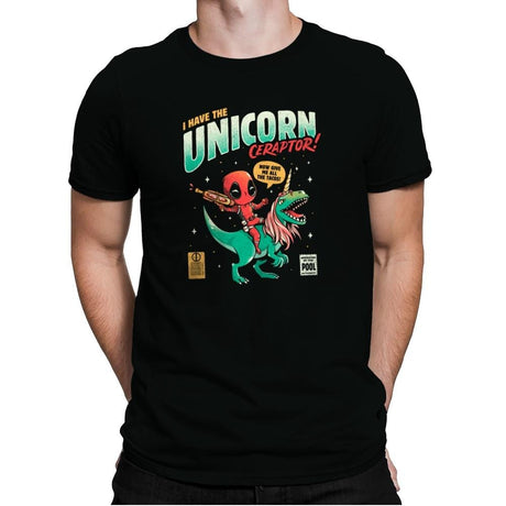 I Have The Unicornceraptor - Mens Premium T-Shirts RIPT Apparel Small / Black
