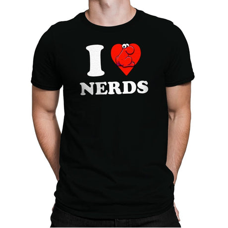 I Heart Nerds - Mens Premium T-Shirts RIPT Apparel Small / Black