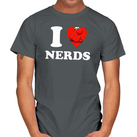 I Heart Nerds - Mens T-Shirts RIPT Apparel Small / Charcoal