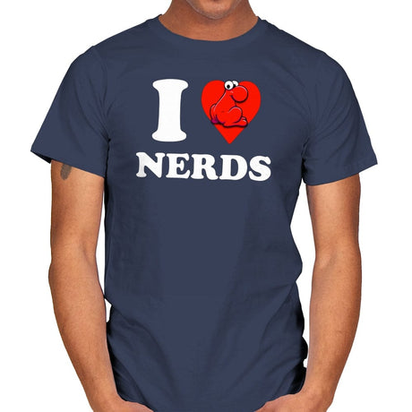I Heart Nerds - Mens T-Shirts RIPT Apparel Small / Navy