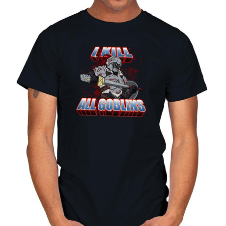I kill all goblins - Mens T-Shirts RIPT Apparel Small / Black