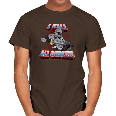 I kill all goblins - Mens T-Shirts RIPT Apparel Small / Dark Chocolate