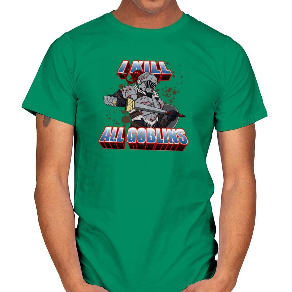 I kill all goblins - Mens T-Shirts RIPT Apparel Small / Kelly Green