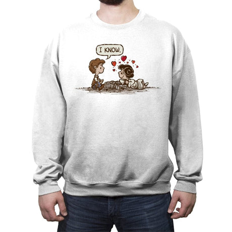 I Know. - Crew Neck Sweatshirt Crew Neck Sweatshirt RIPT Apparel Small / White