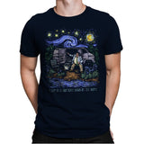 I Live in a Van Gogh - Best Seller - Mens Premium T-Shirts RIPT Apparel Small / Midnight Navy