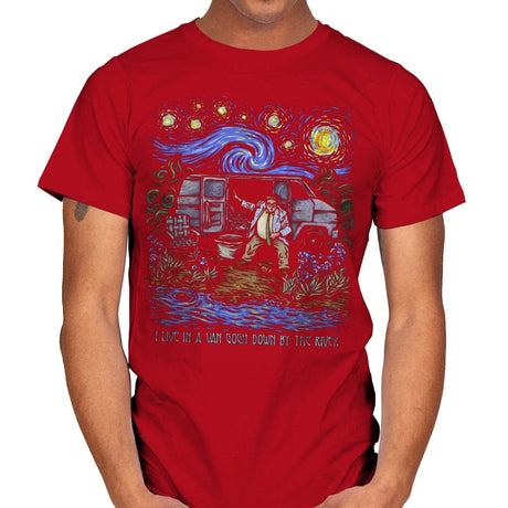 I Live in a Van Gogh - Best Seller - Mens T-Shirts RIPT Apparel Small / Red