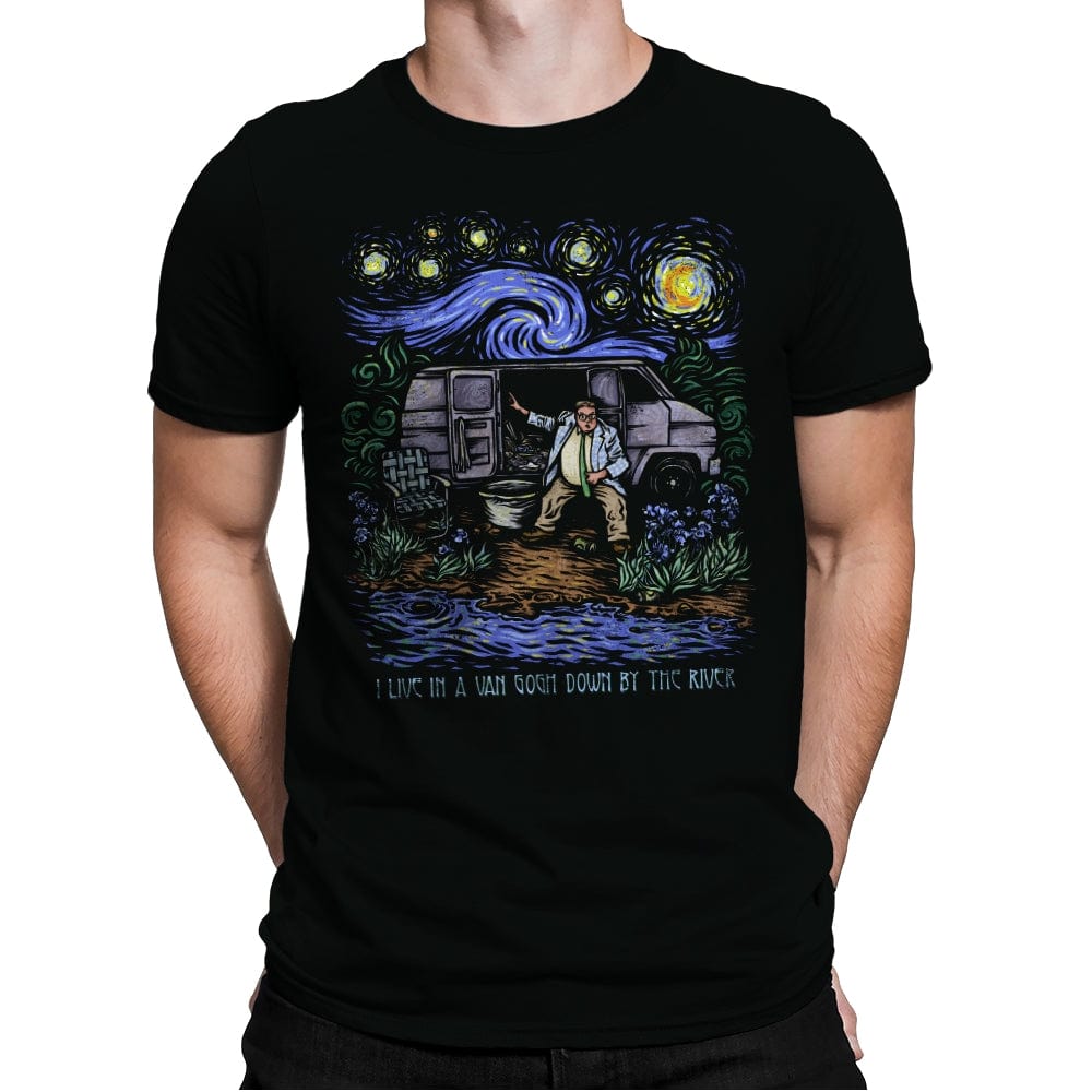 I Live in a Van Gogh - Mens Premium T-Shirts RIPT Apparel Small / Black
