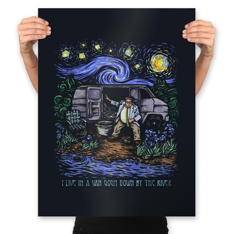I Live in a Van Gogh - Prints Posters RIPT Apparel 18x24 / Black