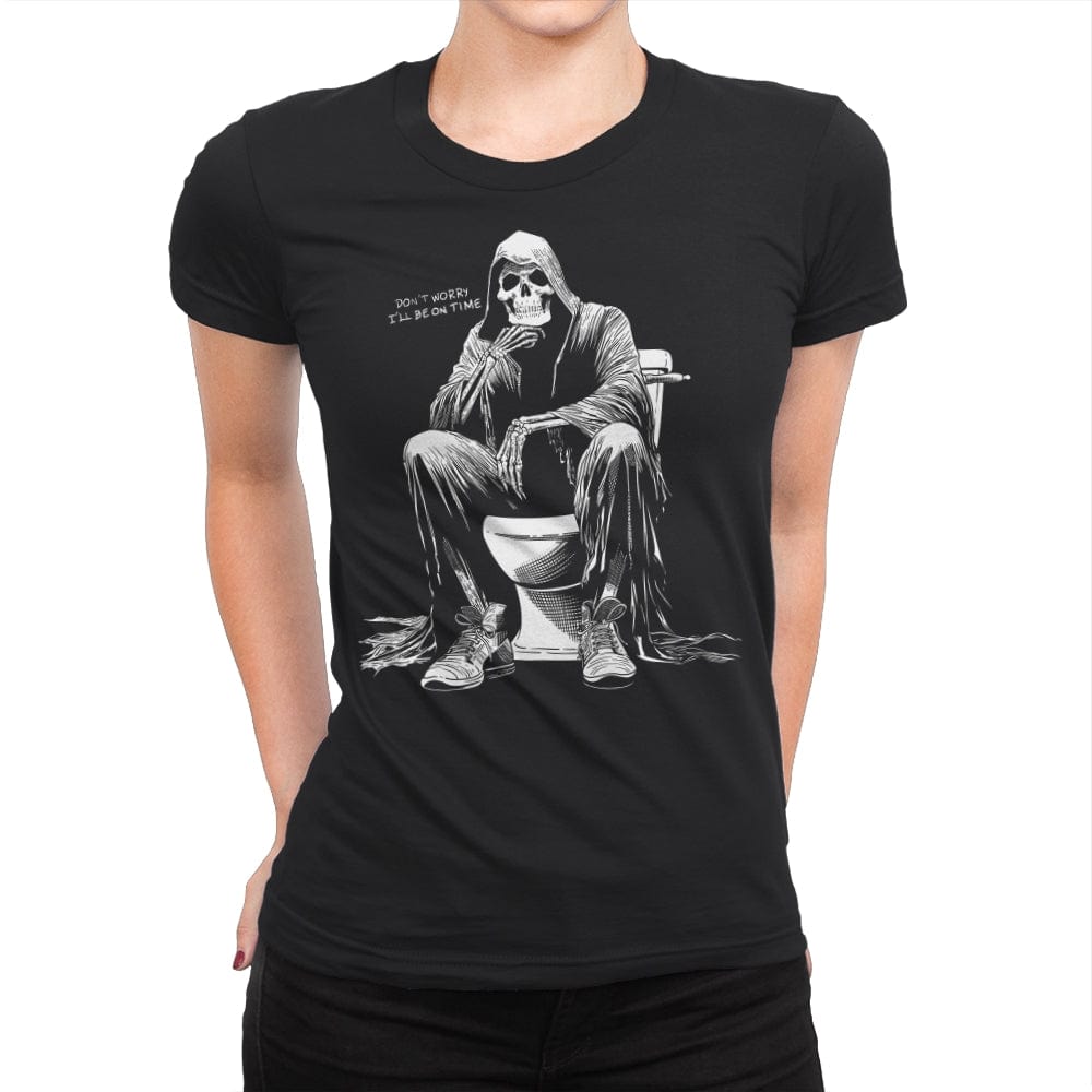 I'll be on Time. - Womens Premium T-Shirts RIPT Apparel Small / Black