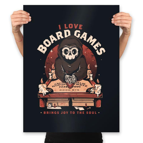 I Love Board Games - Prints Posters RIPT Apparel 18x24 / Black
