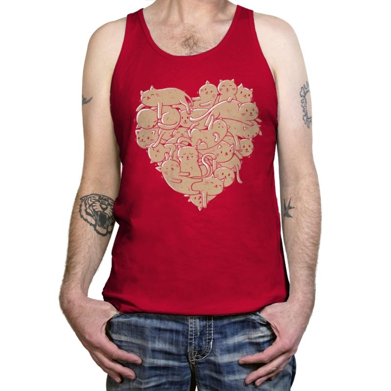 I Love Cats Heart - Tanktop Tanktop RIPT Apparel
