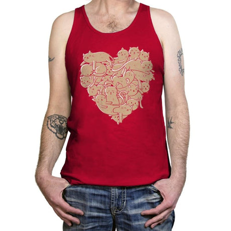 I Love Cats Heart - Tanktop Tanktop RIPT Apparel