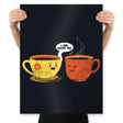I Love Coffee Too - Prints Posters RIPT Apparel 18x24 / Black