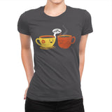 I Love Coffee Too - Womens Premium T-Shirts RIPT Apparel Small / Heavy Metal