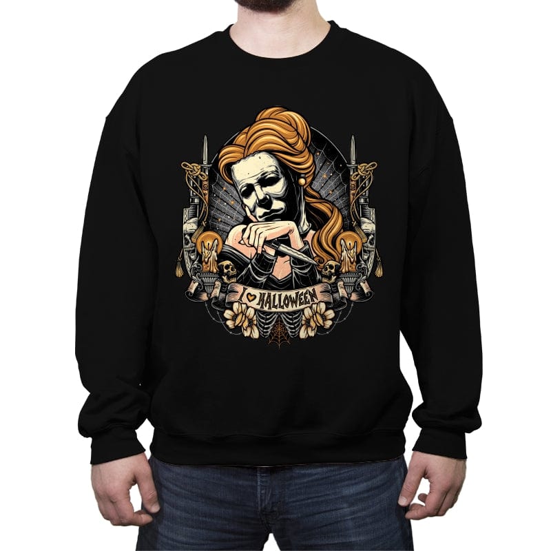I Love Halloween - Crew Neck Sweatshirt Crew Neck Sweatshirt RIPT Apparel Small / Black